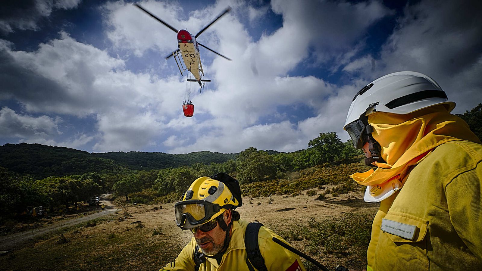Simulacro de incendio del CEDEFO de Algodonales.