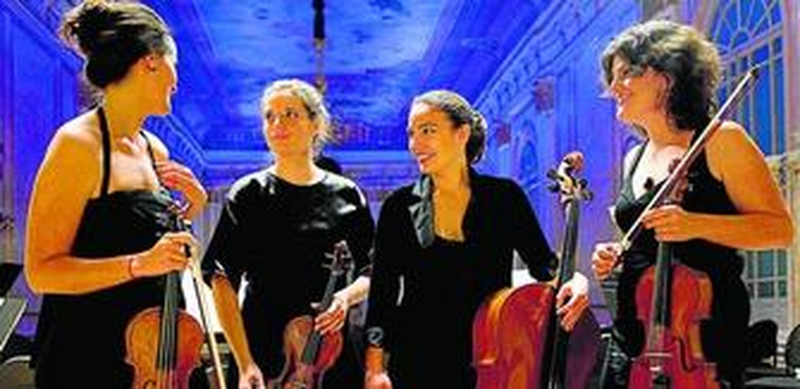 Las cuatro componentes de la formación News Moon Quartet en la Sala María Cristina.