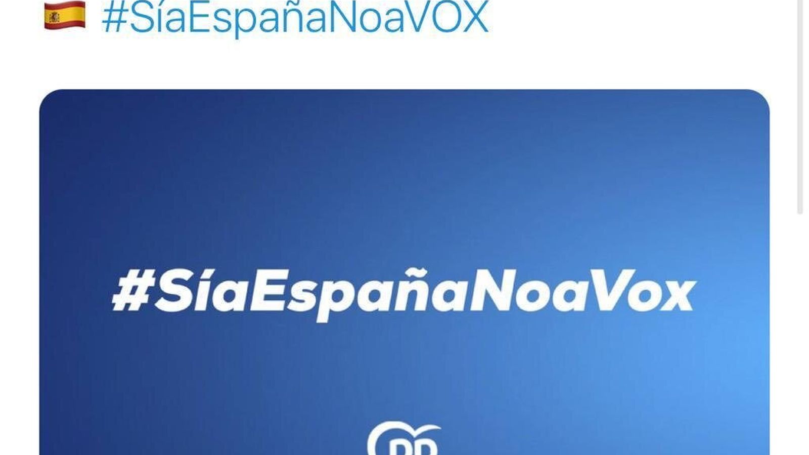 El tuit publicado por el PP andaluz, posteriormente borrado.