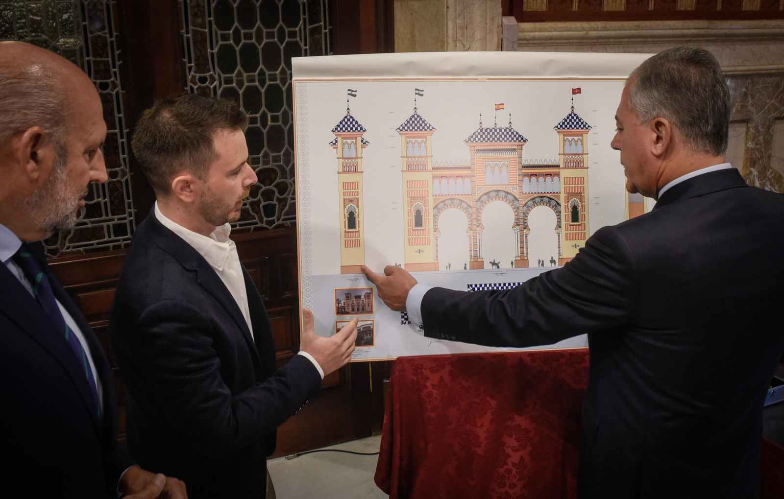 La presentación de la portada de la Feria de Sevilla 2024, en imágenes