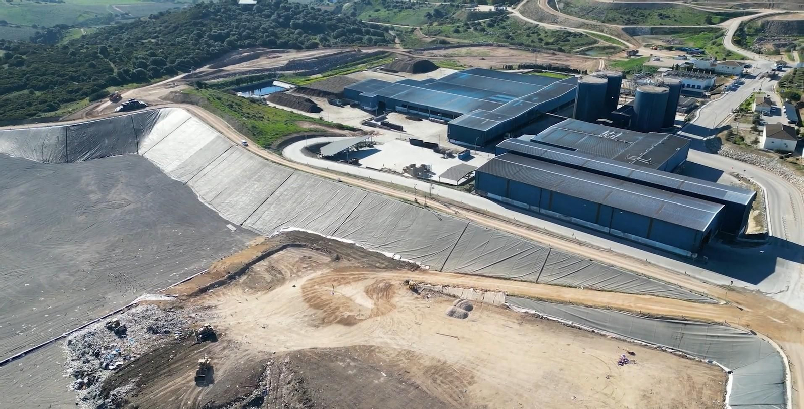 Planta de tratamiento de residuos sólidos urbanos de Miramundo en la localidad gaditana de Medina Sidonia.