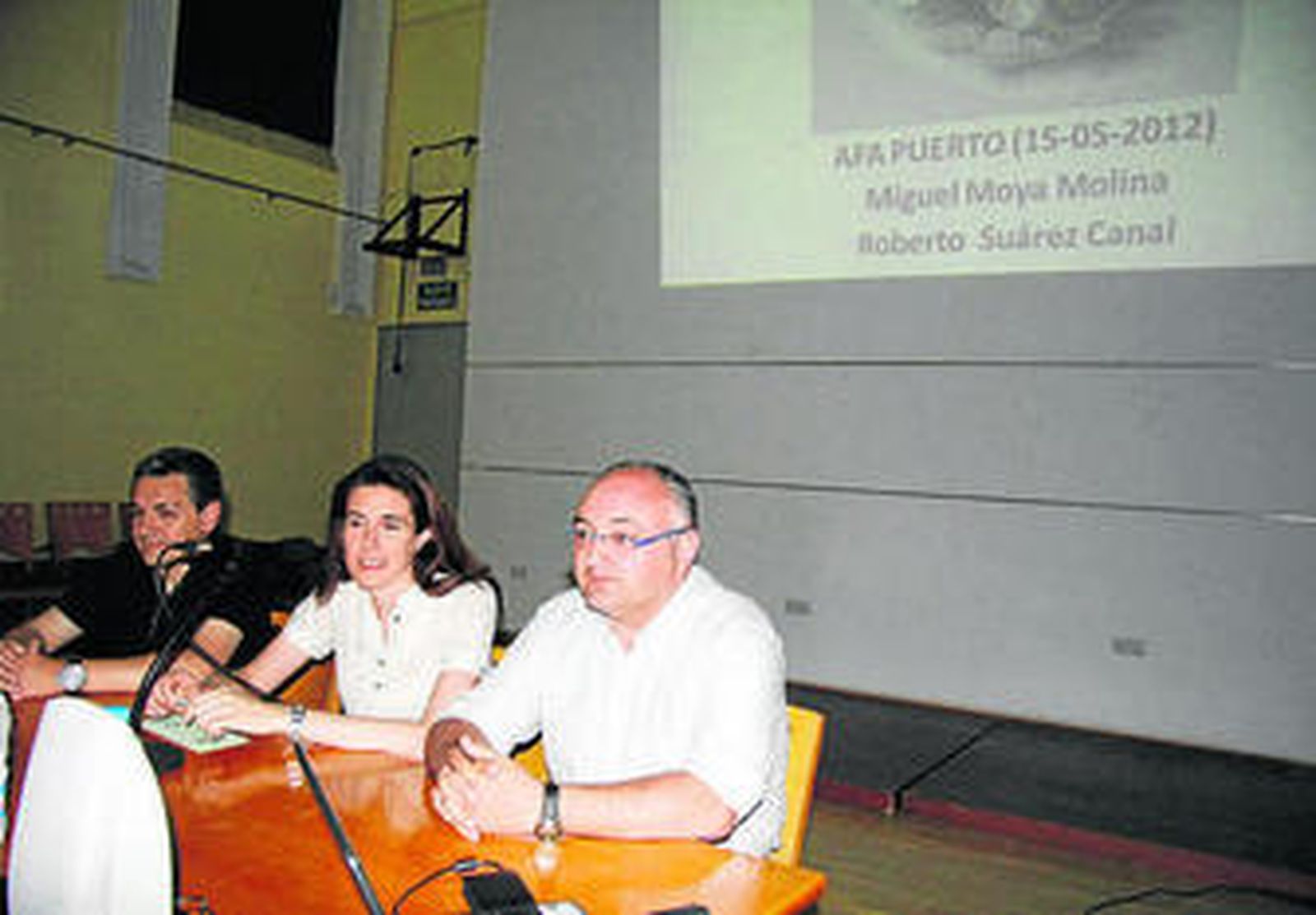 Miguel Moya, Ana Mª Barroso y Roberto Suárez, en San Luis.