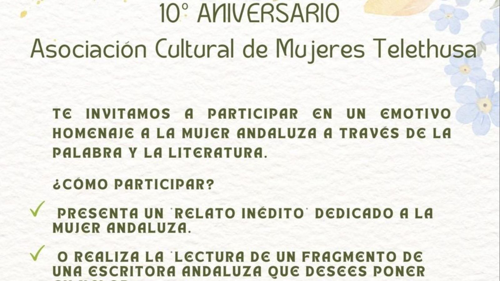 10º aniversario Asociación Cultural de Mujeres Telethusa
