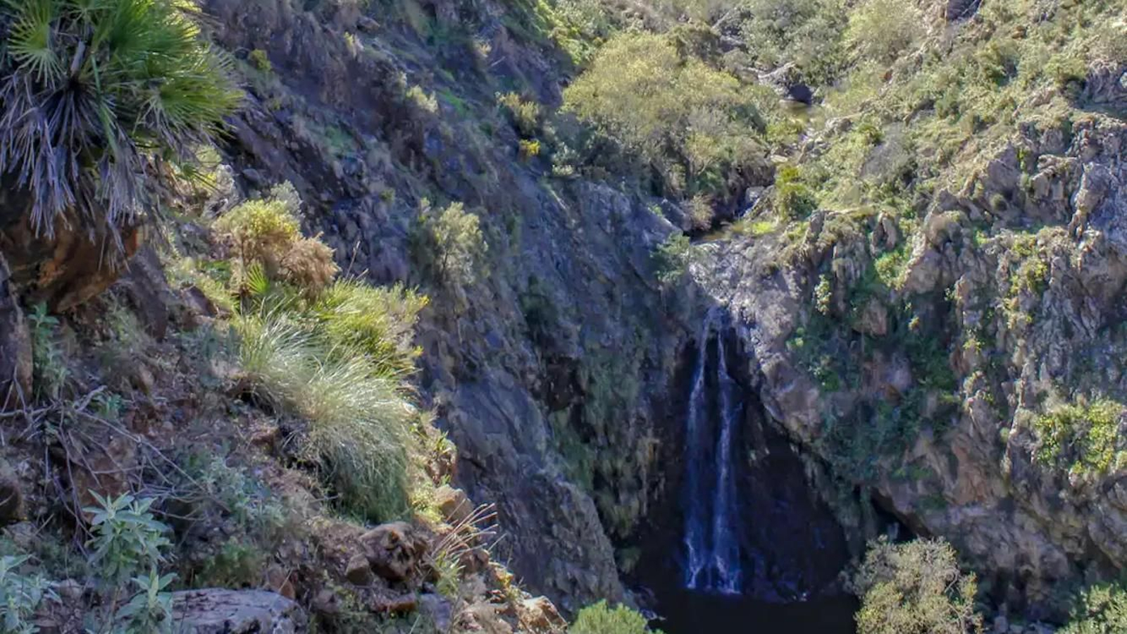 La cascada de la Rejía, desde las alturas.