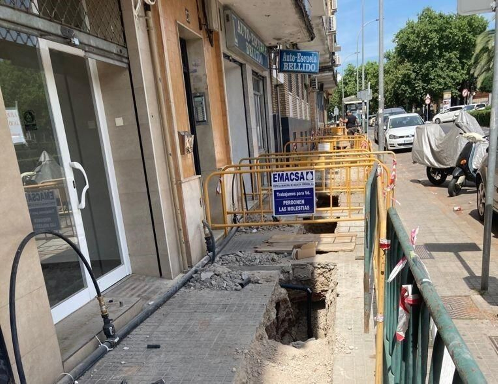 Obras de Emacsa. Obras de Emacsa.