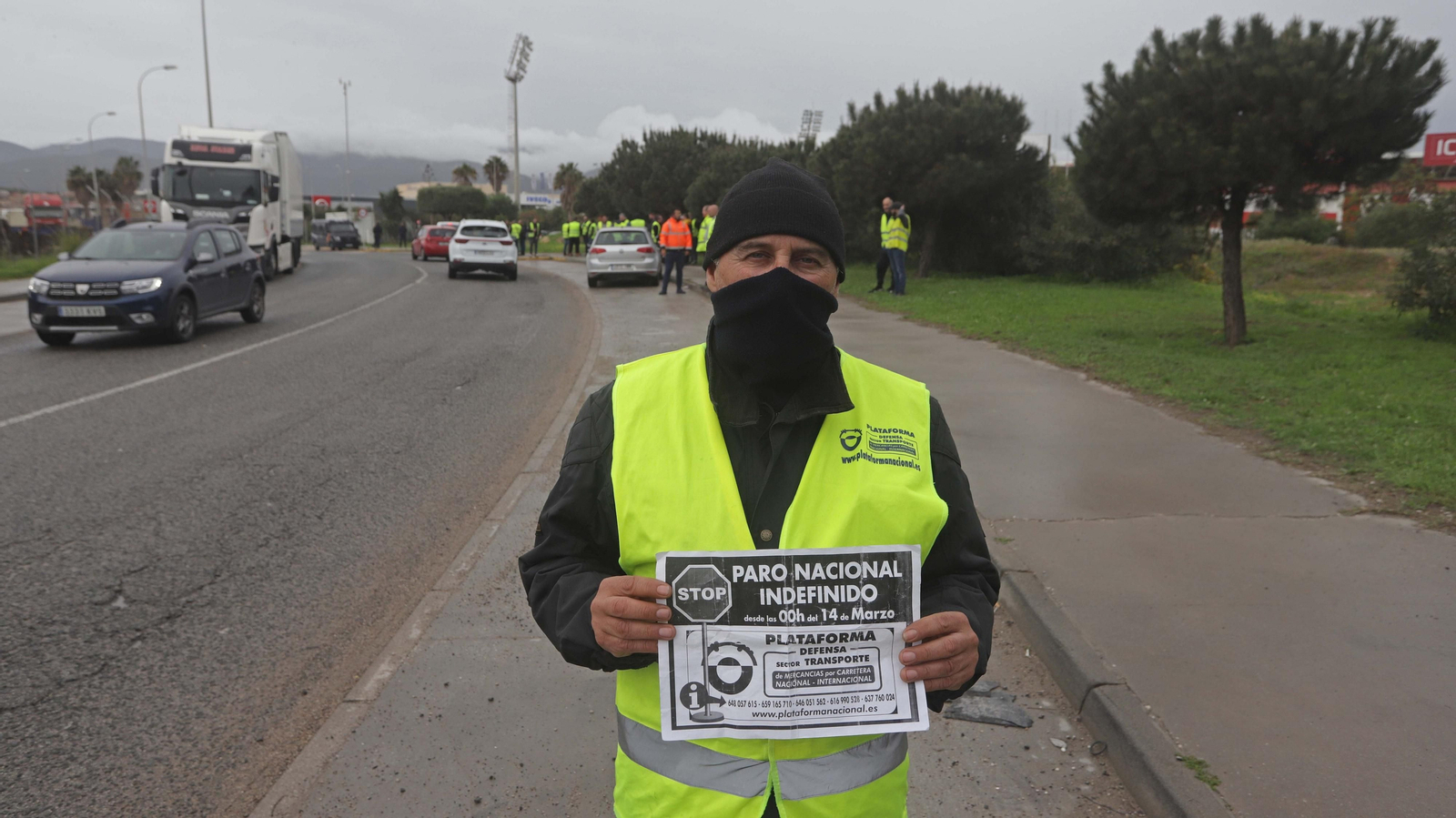 Fotos de la cuarta jornada de huelga de camioneros en Algeciras