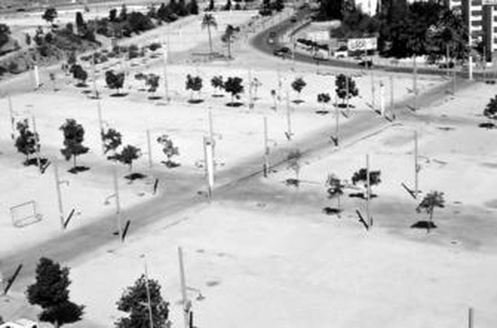 Una vista aérea del Parque Feria hace tres años.