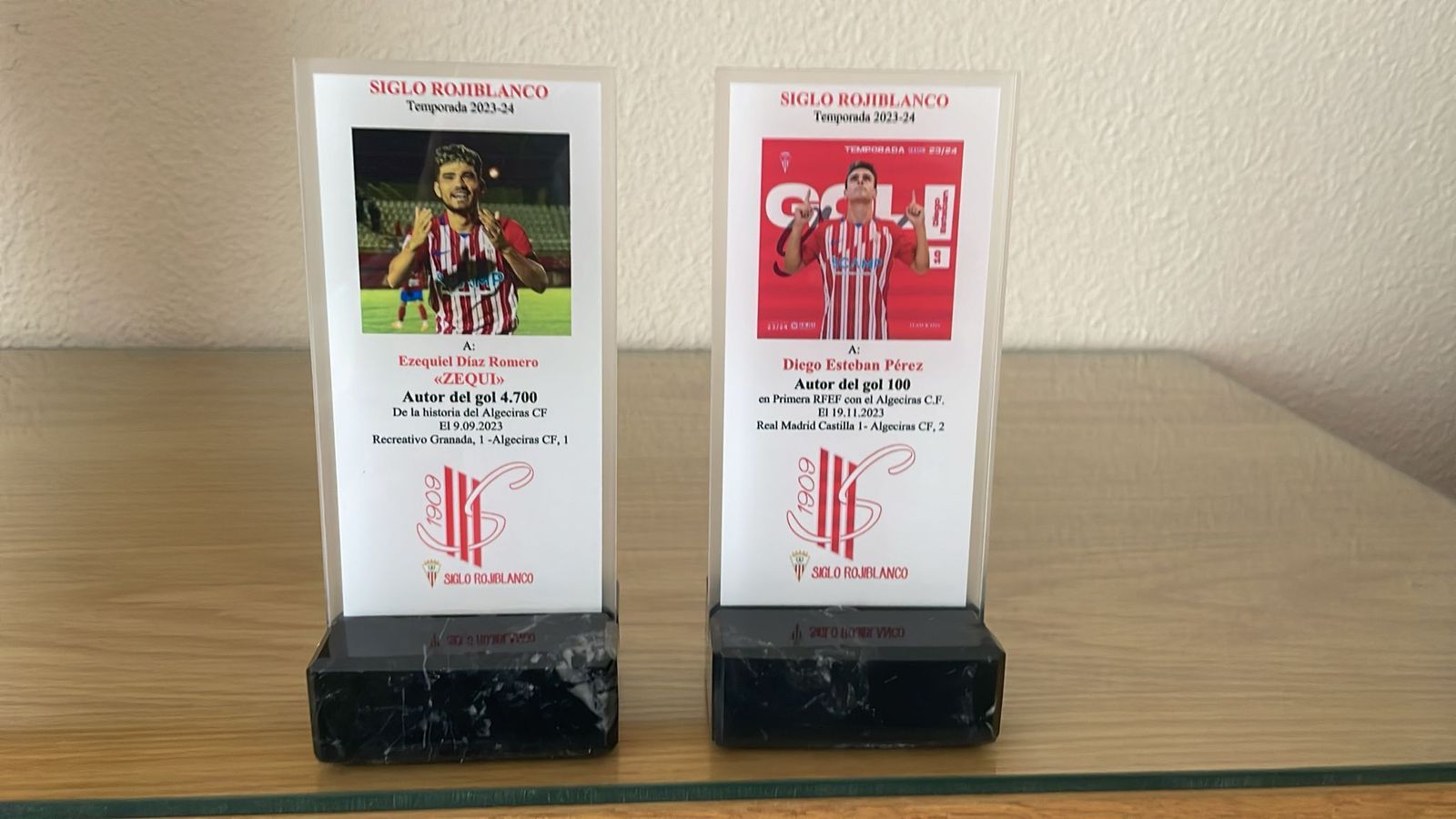 Trofeos de Siglo Rojiblanco para Zequi y Diego Esteban