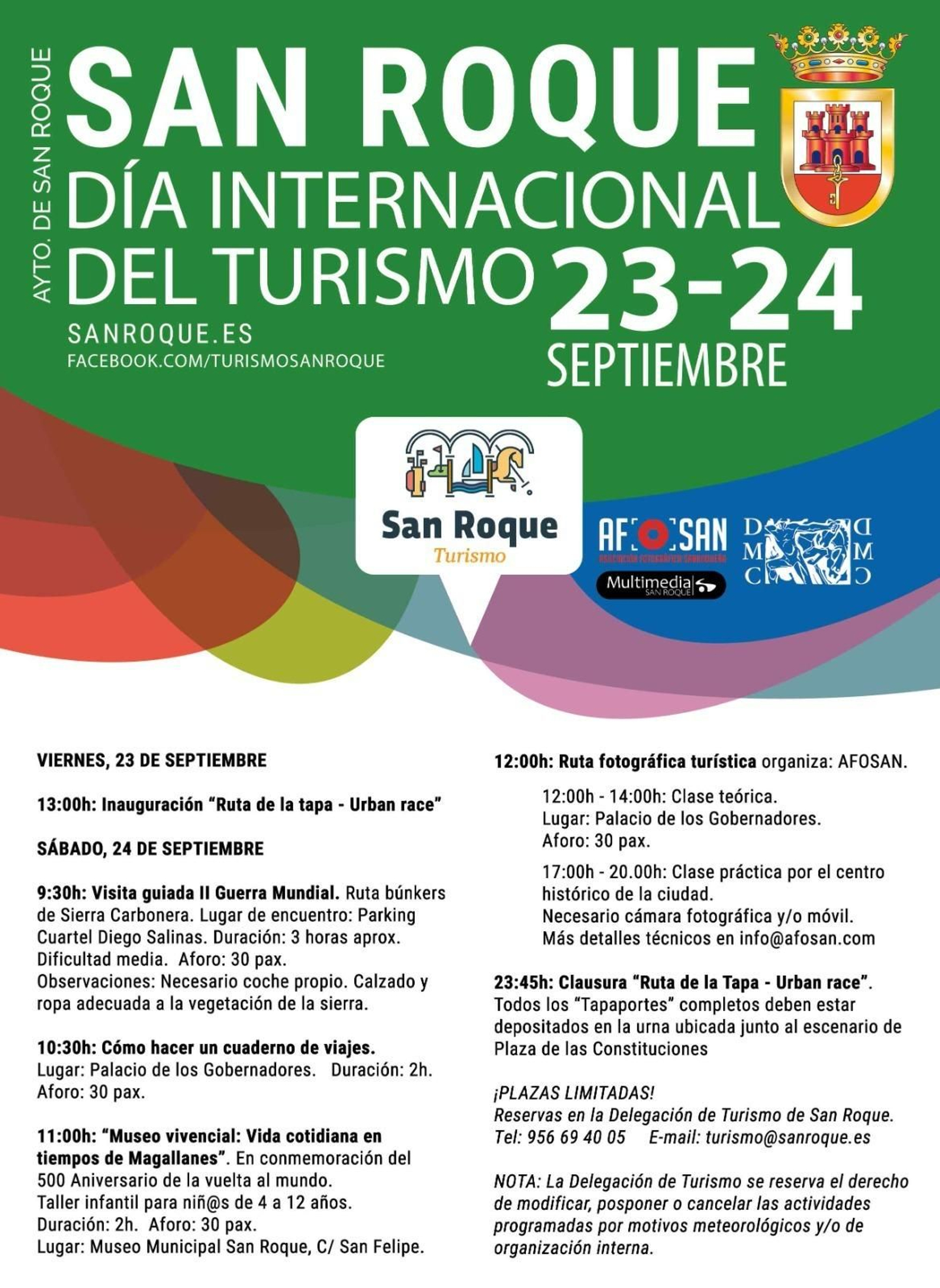 Cartel del Día del Turismo en  San Roque