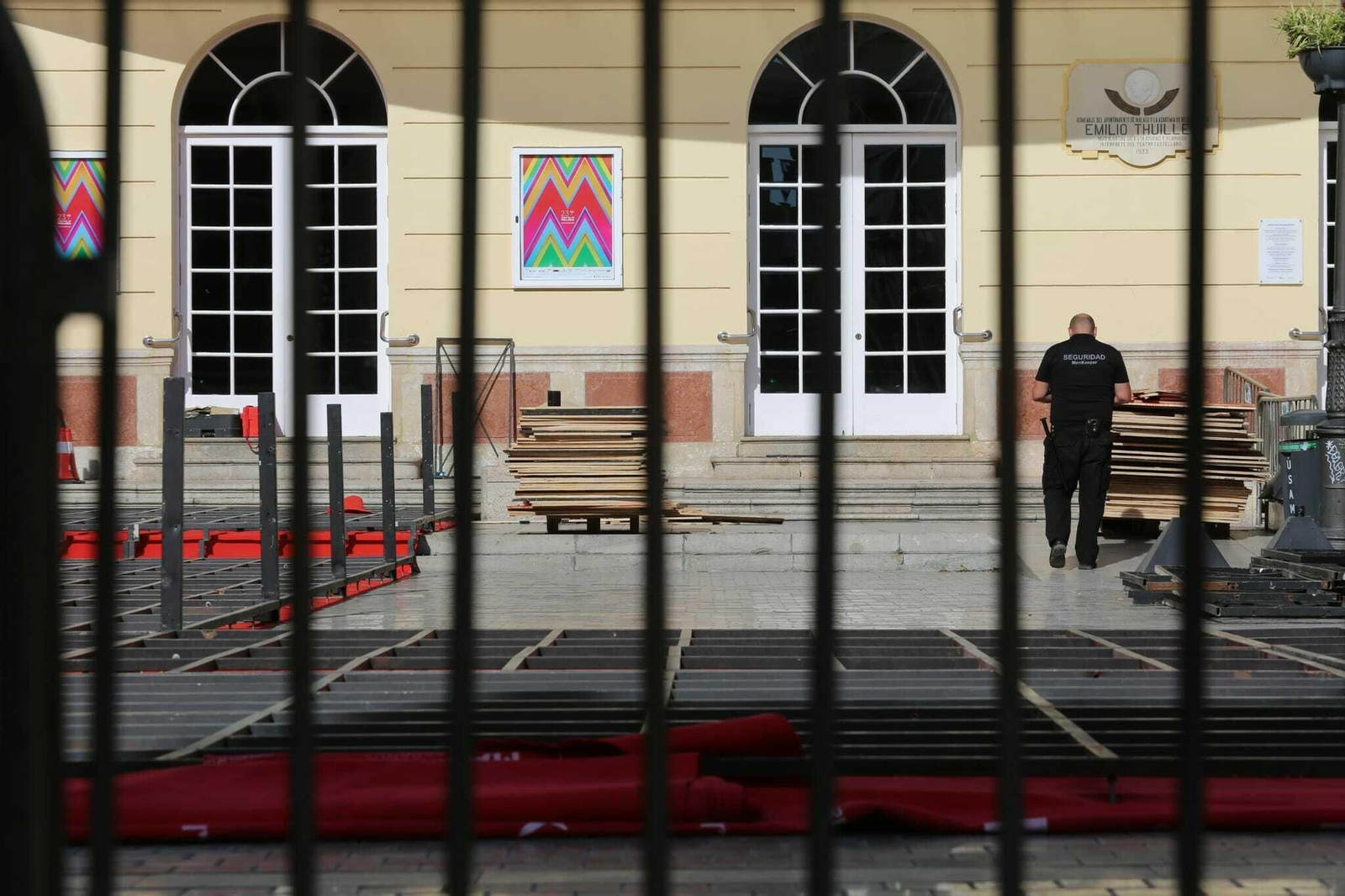 Preparativos del Festival de Cine de Málaga, aplazado por el coronavirus, en fotos