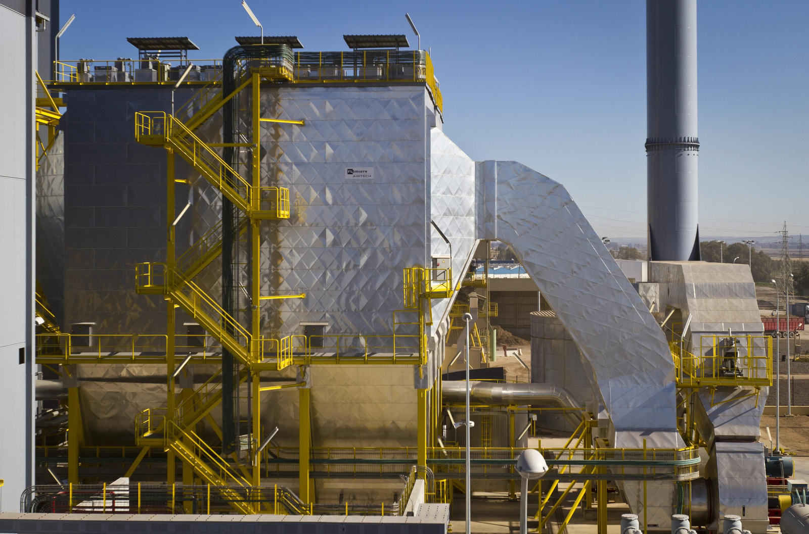 Planta de biomasa en las instalaciones de Ence en San Juan del Puerto.