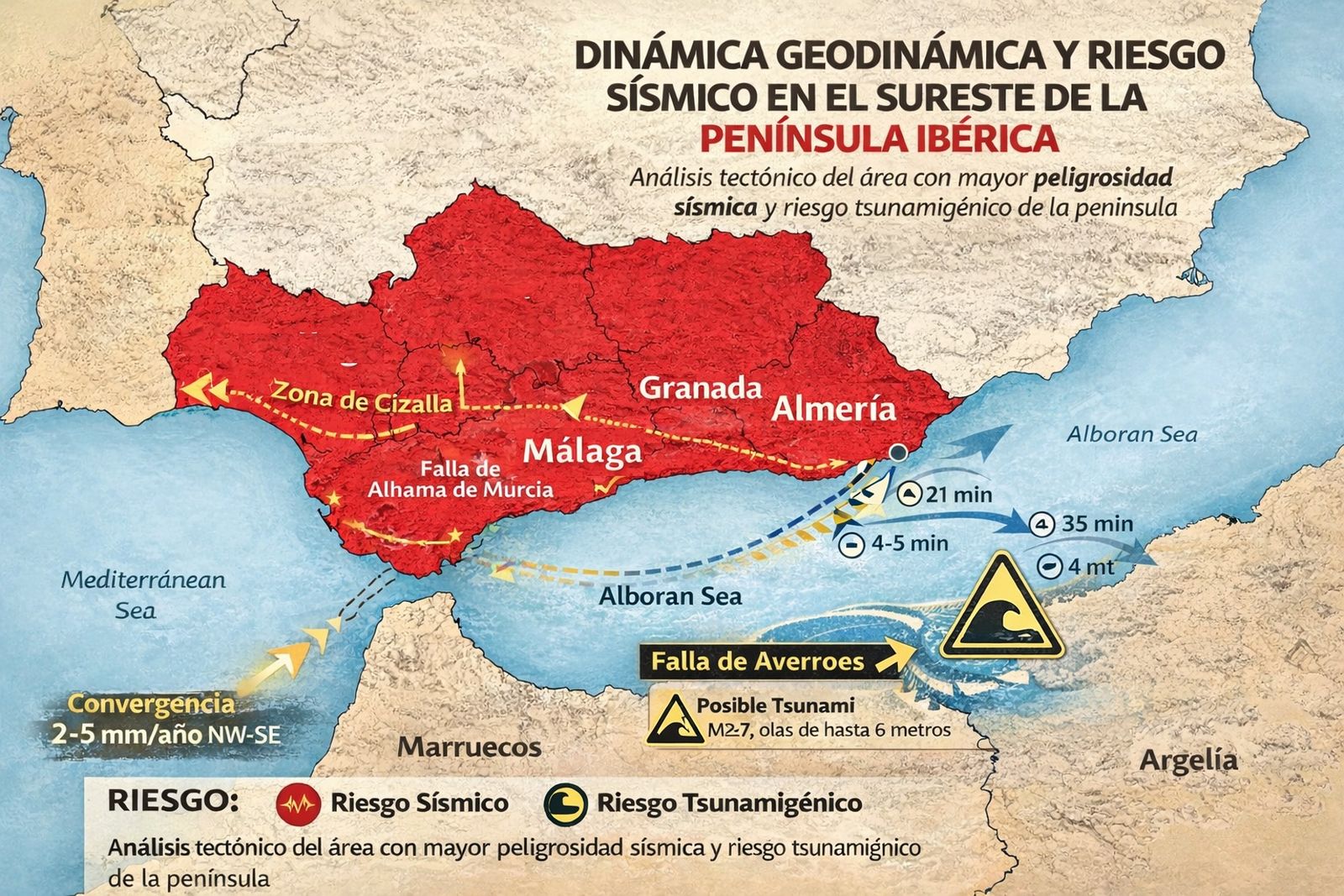 Dinámica geodinámica y riesgo sísmico en el sureste de la península ibérica.