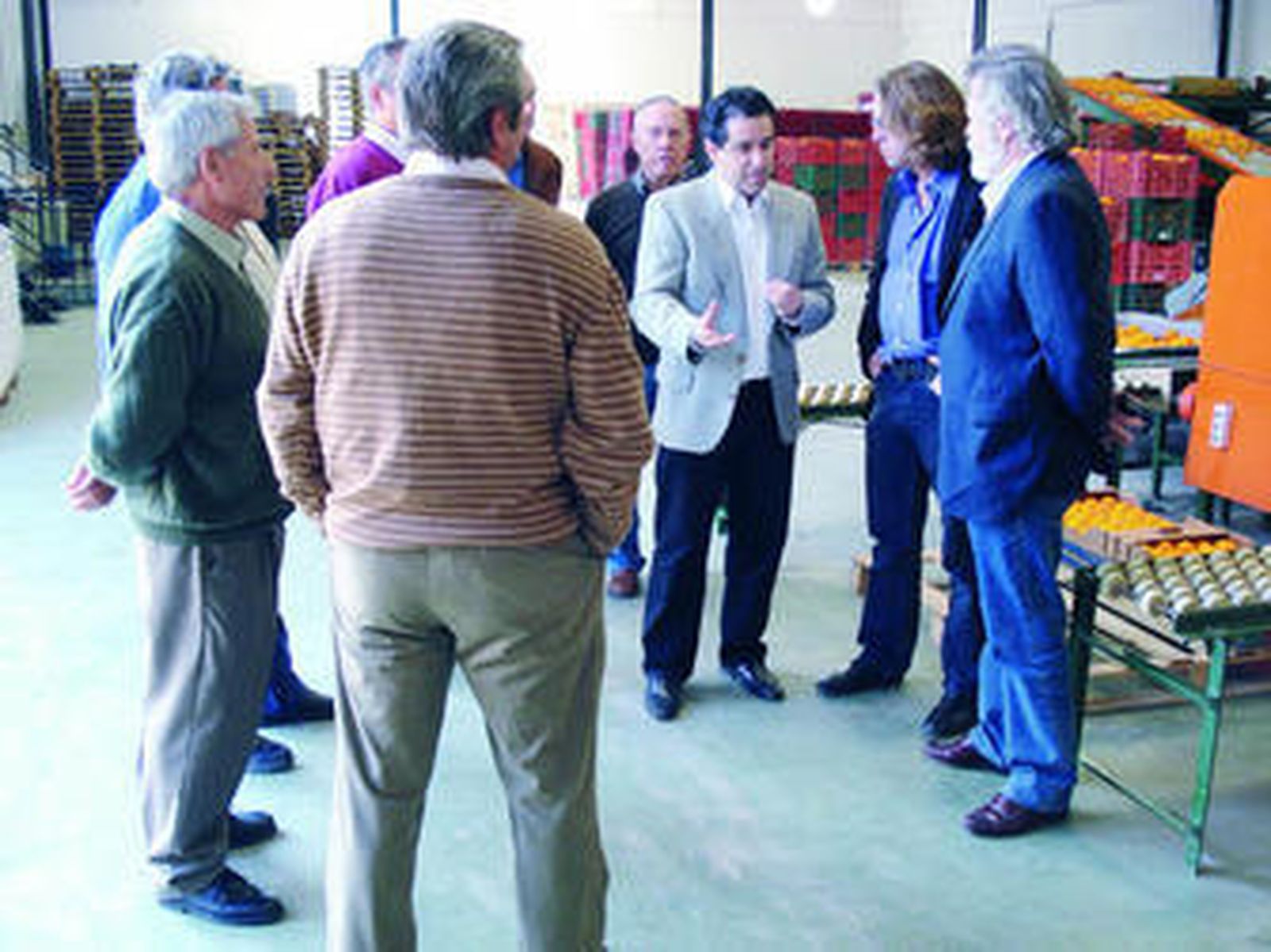 Los responsables de la SCA Albentillas explicaron su situación a Juan Deus y Rafael Martín Ballesteros.