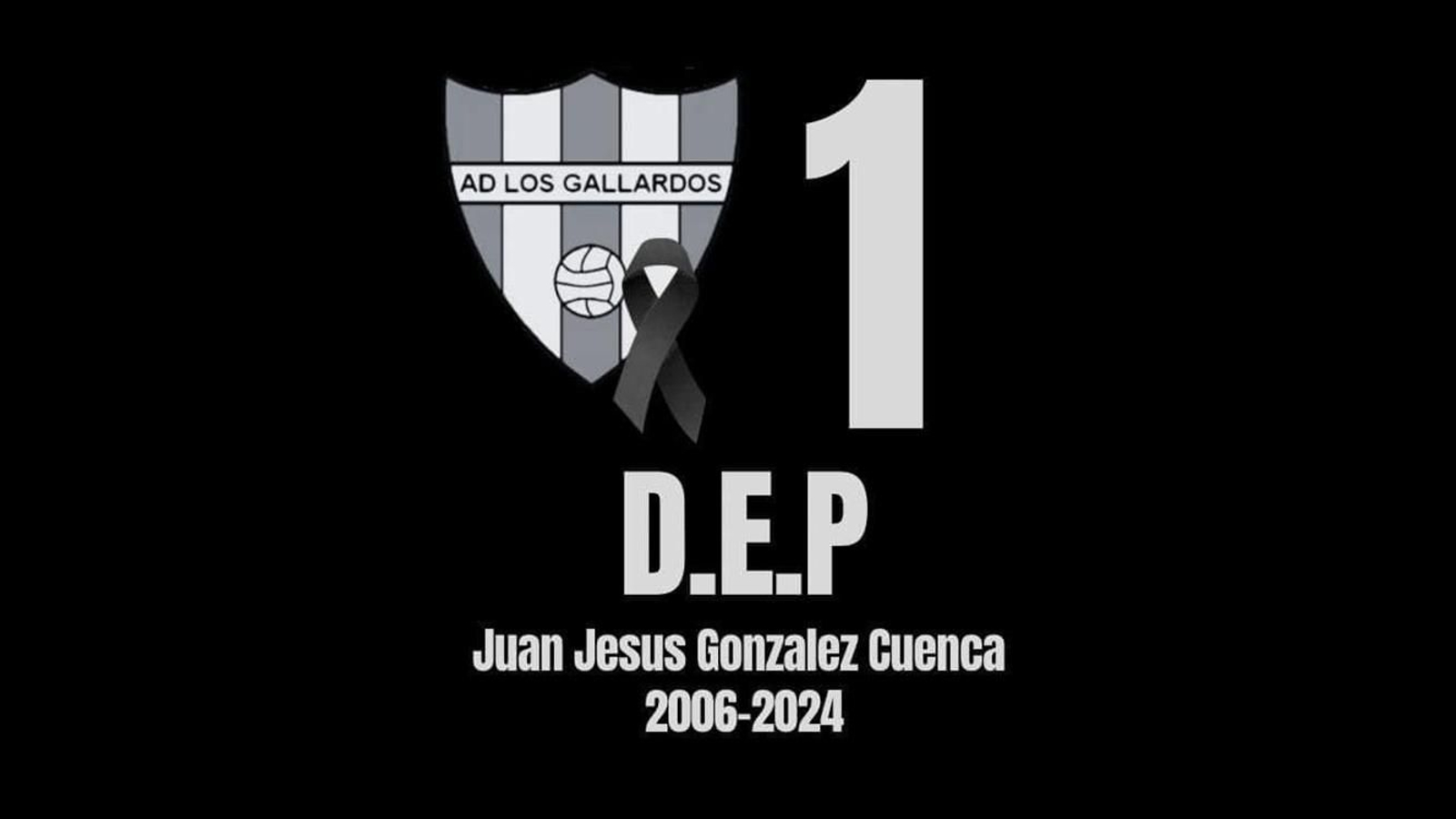 Mensaje publicado por la AD Los Gallardos en redes sociales.