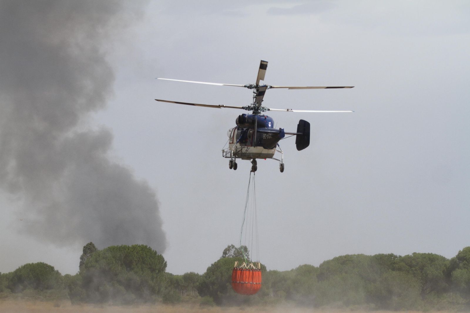 Las imágenes del incendio en Moguer y Mazagón