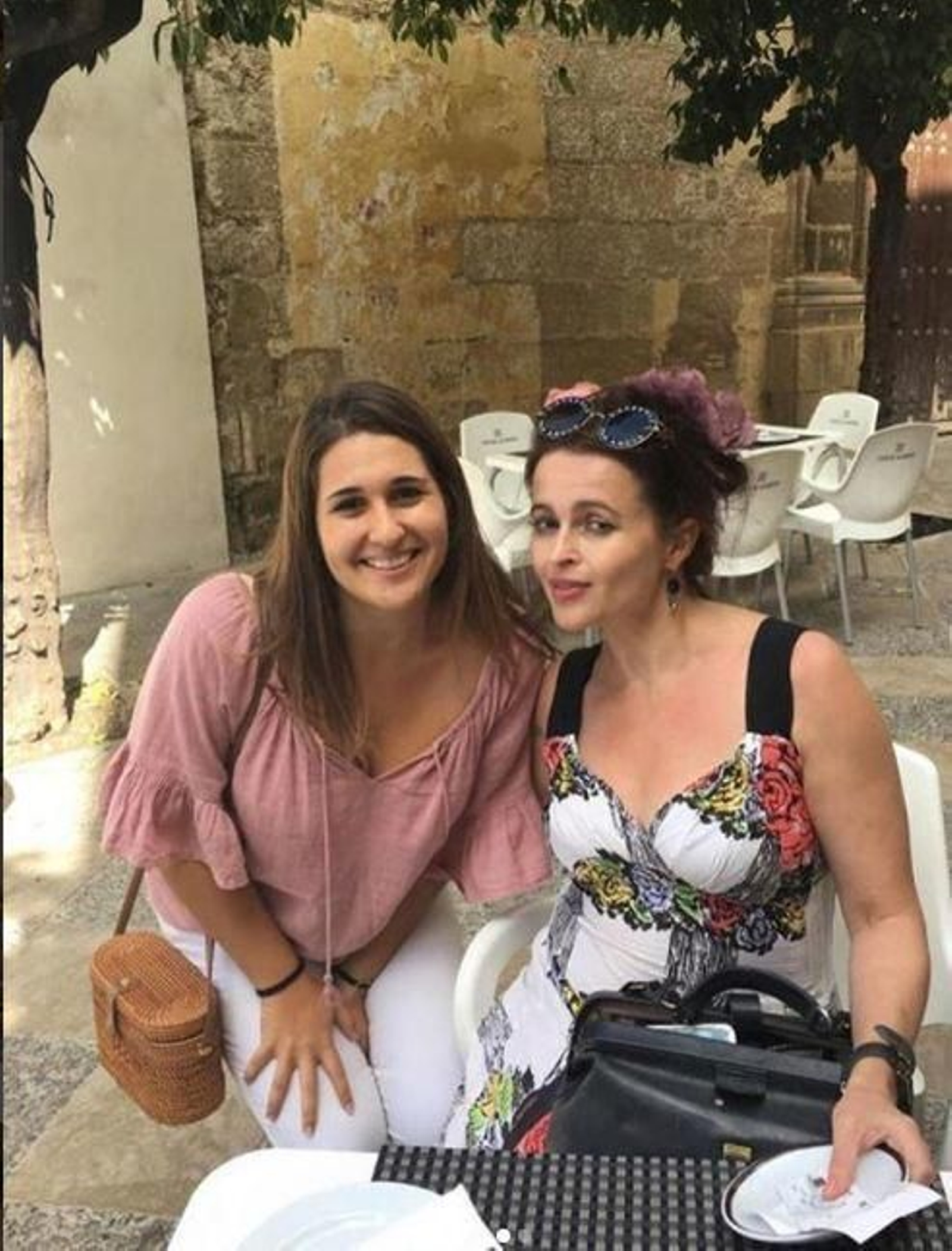 Helena Bonham Carter la plaza de la Asunción de Jerez