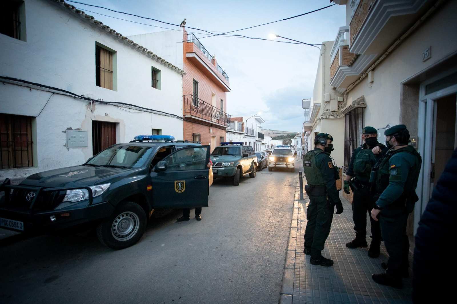 Operación de la Guardia Civil contra el clan de Los Piños en Puerto Serrano