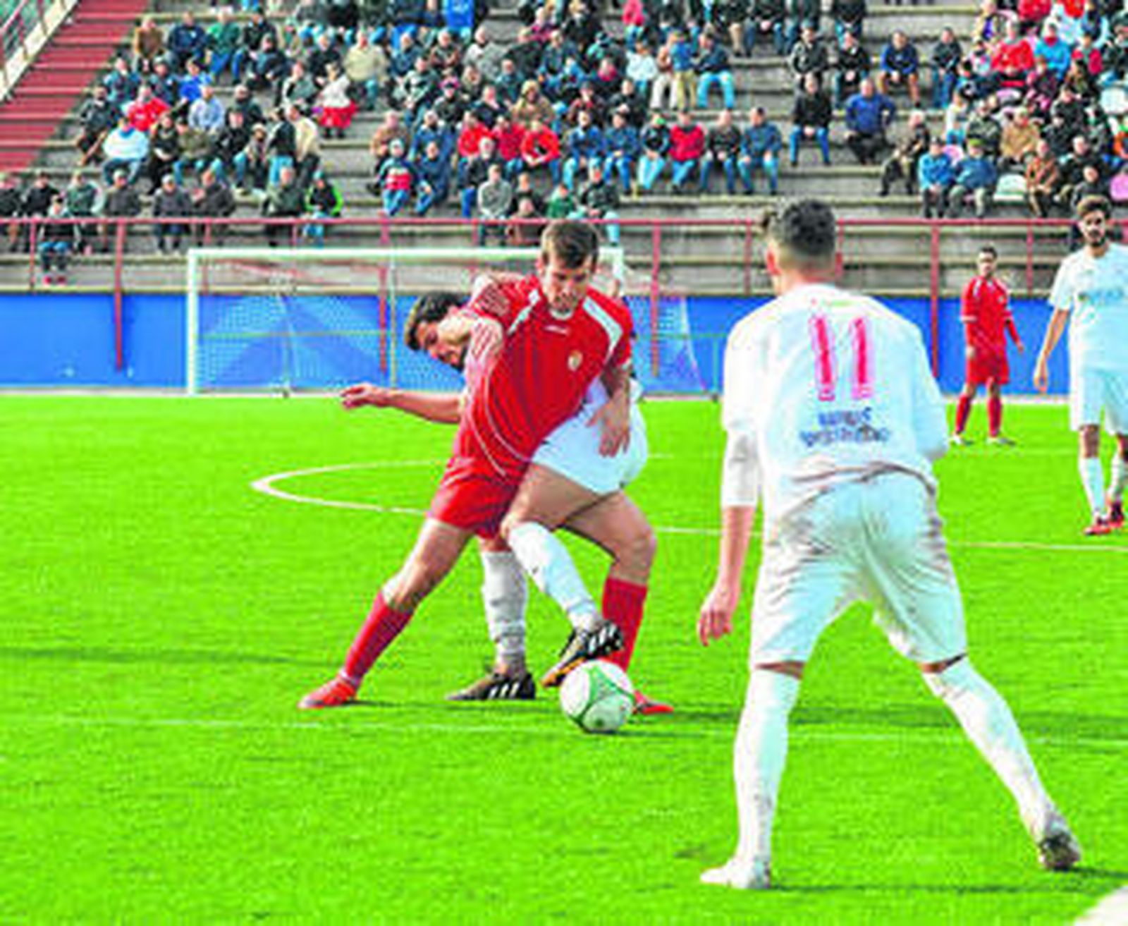 Iván lucha por el cuero el pasado domingo en La Palma.