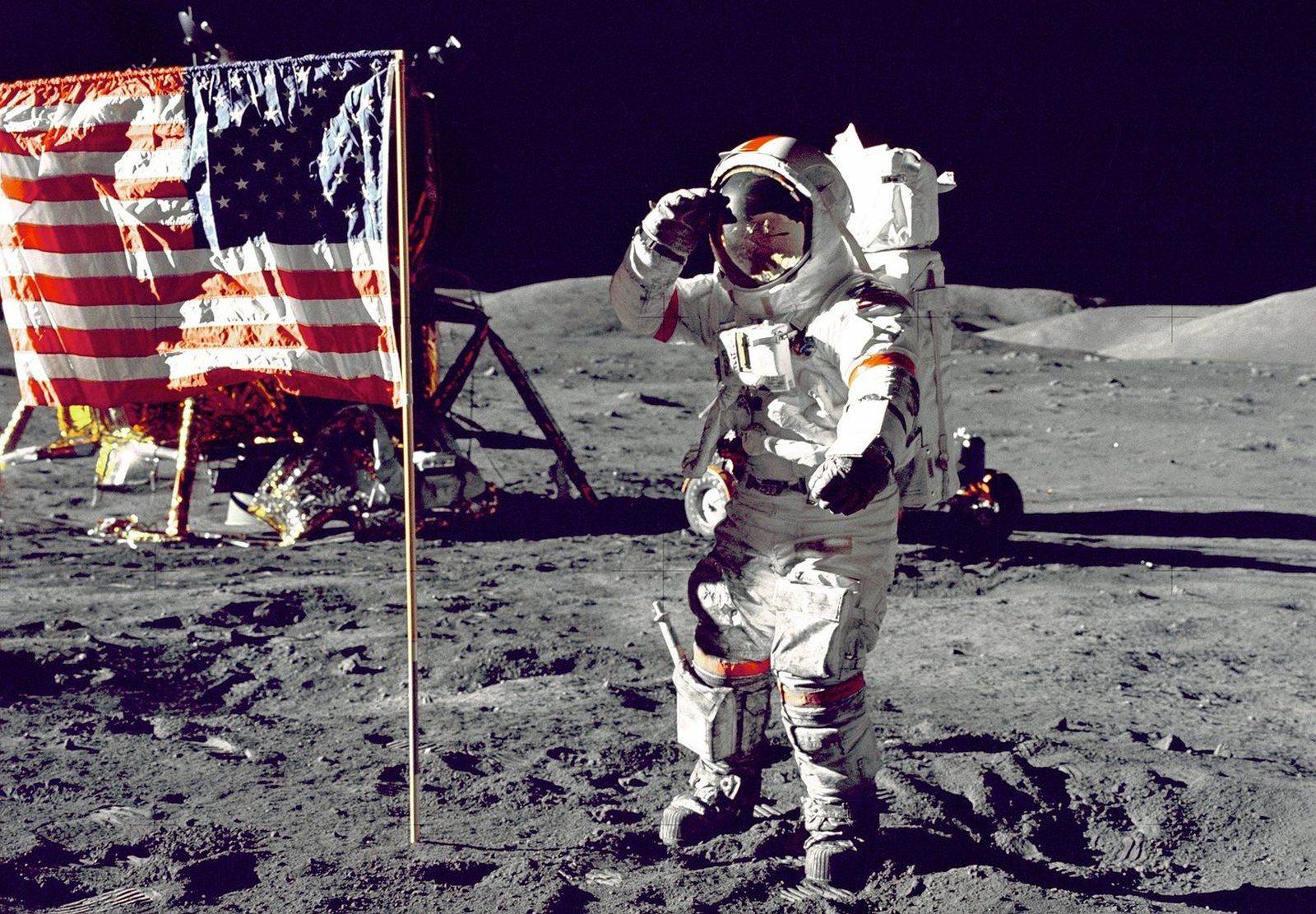 Neil Armstrong en la misión del Apolo XI con la llegada a la Luna en 1969