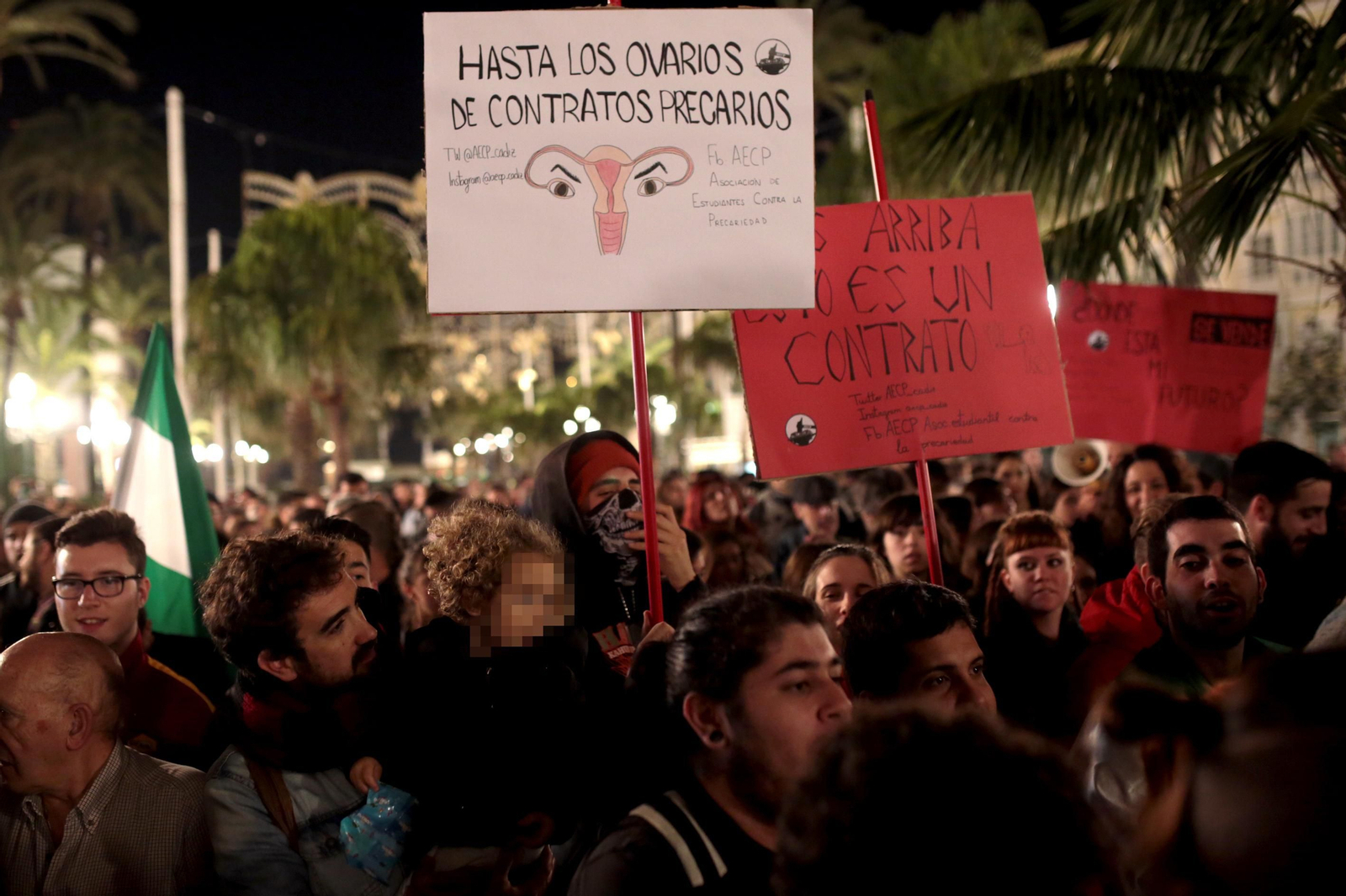 Manifestación contra Vox en Cádiz