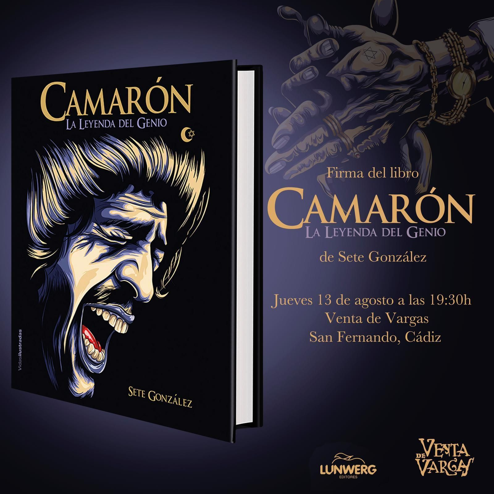 Cartel editado para anunciar la firma de libros.