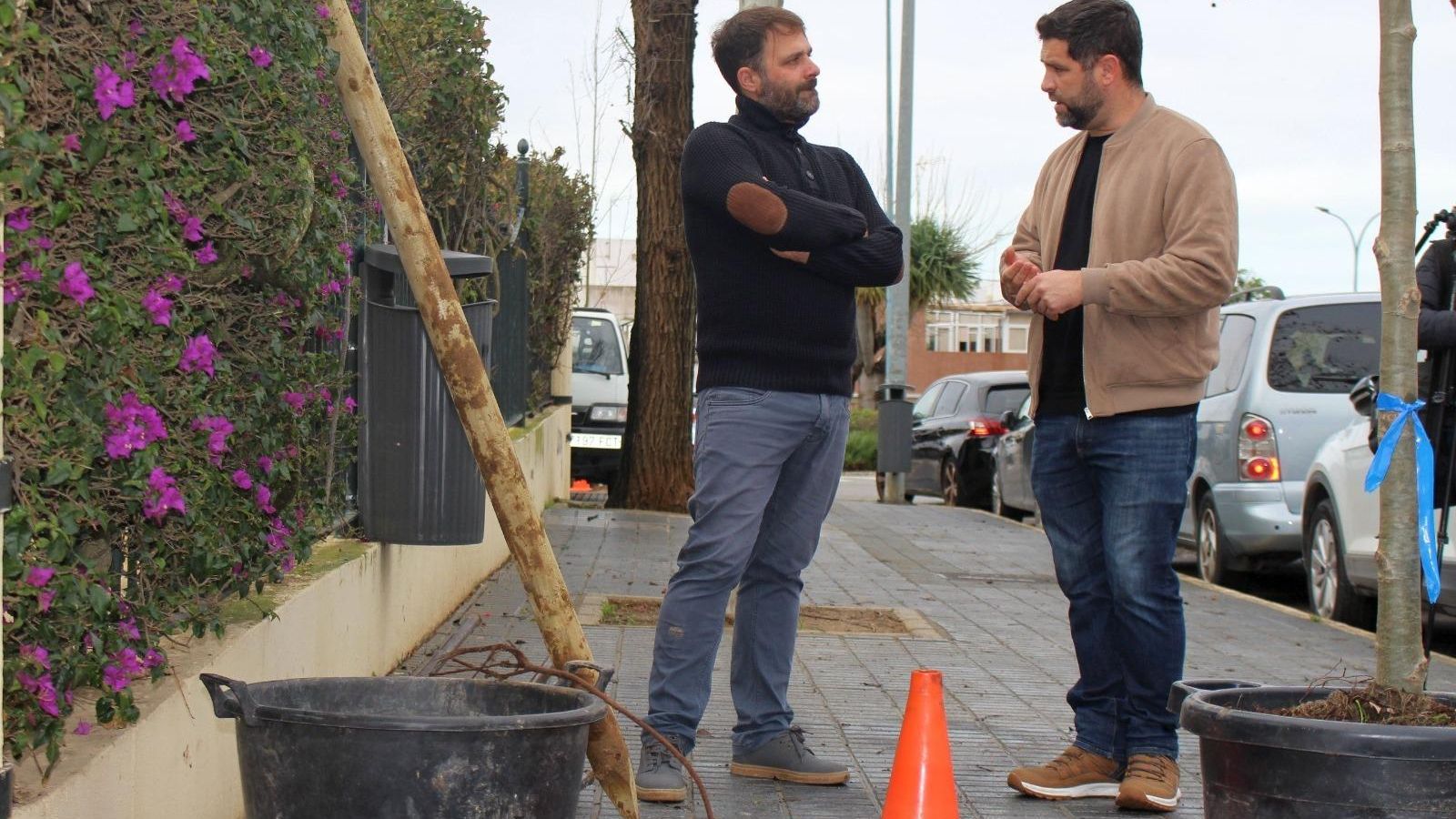 El delegado municipal visitó la zona.