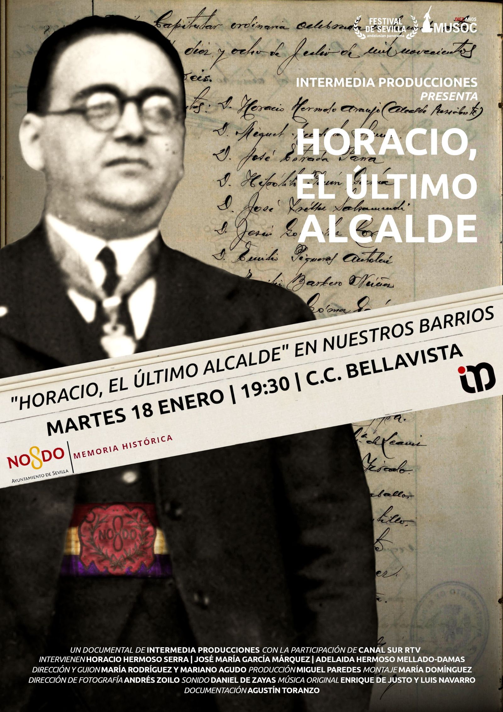 El documental sobre Memoria Histórica "Horacio, el último alcalde" llega a distintos centros cívicos
