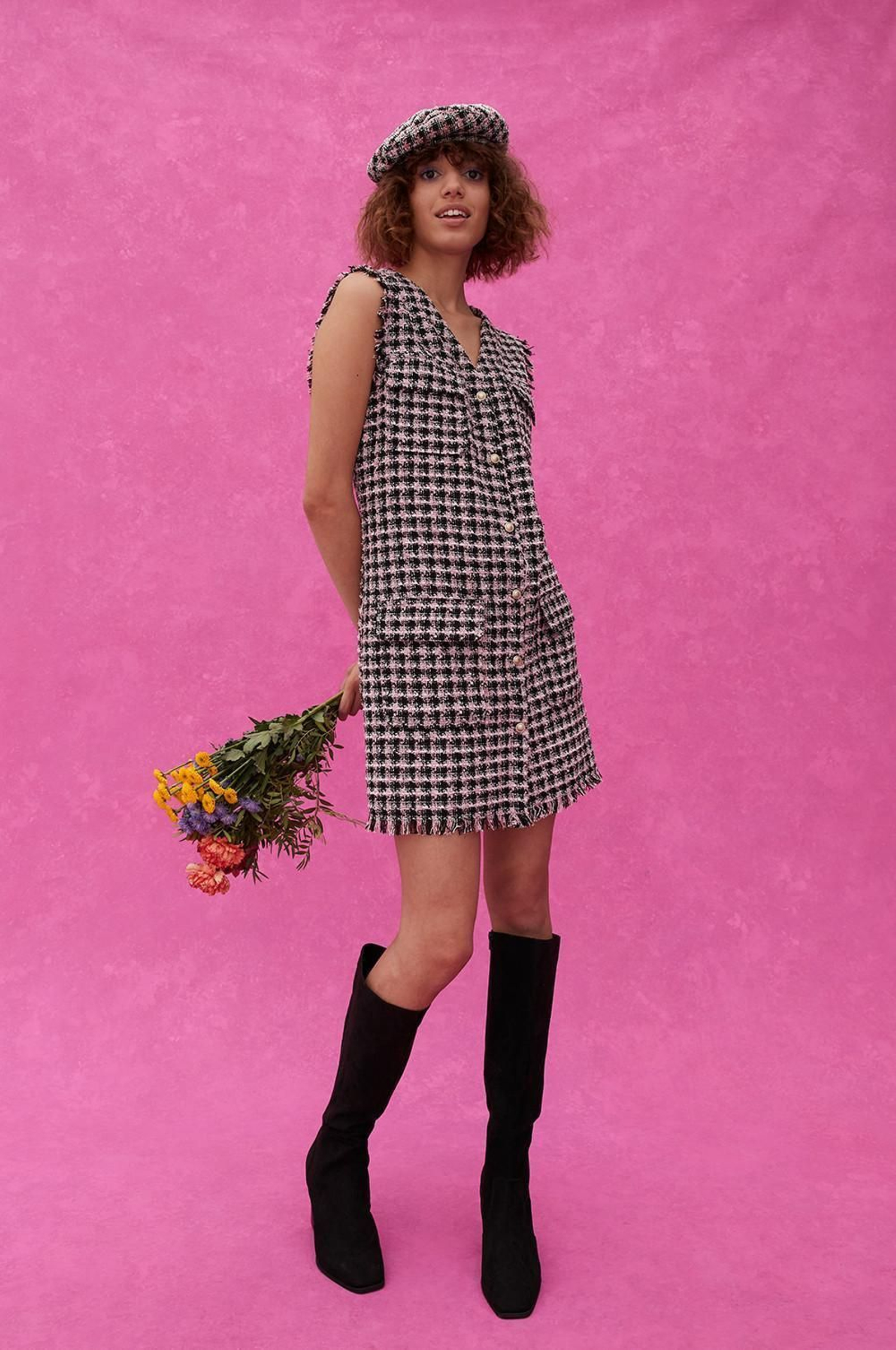 Conjunto con estampado de cuadros de Primark.