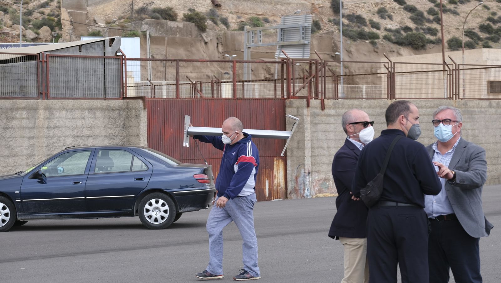 Fotogalería visita obras nuevo fondeadero del Puerto Pesquero de Almería