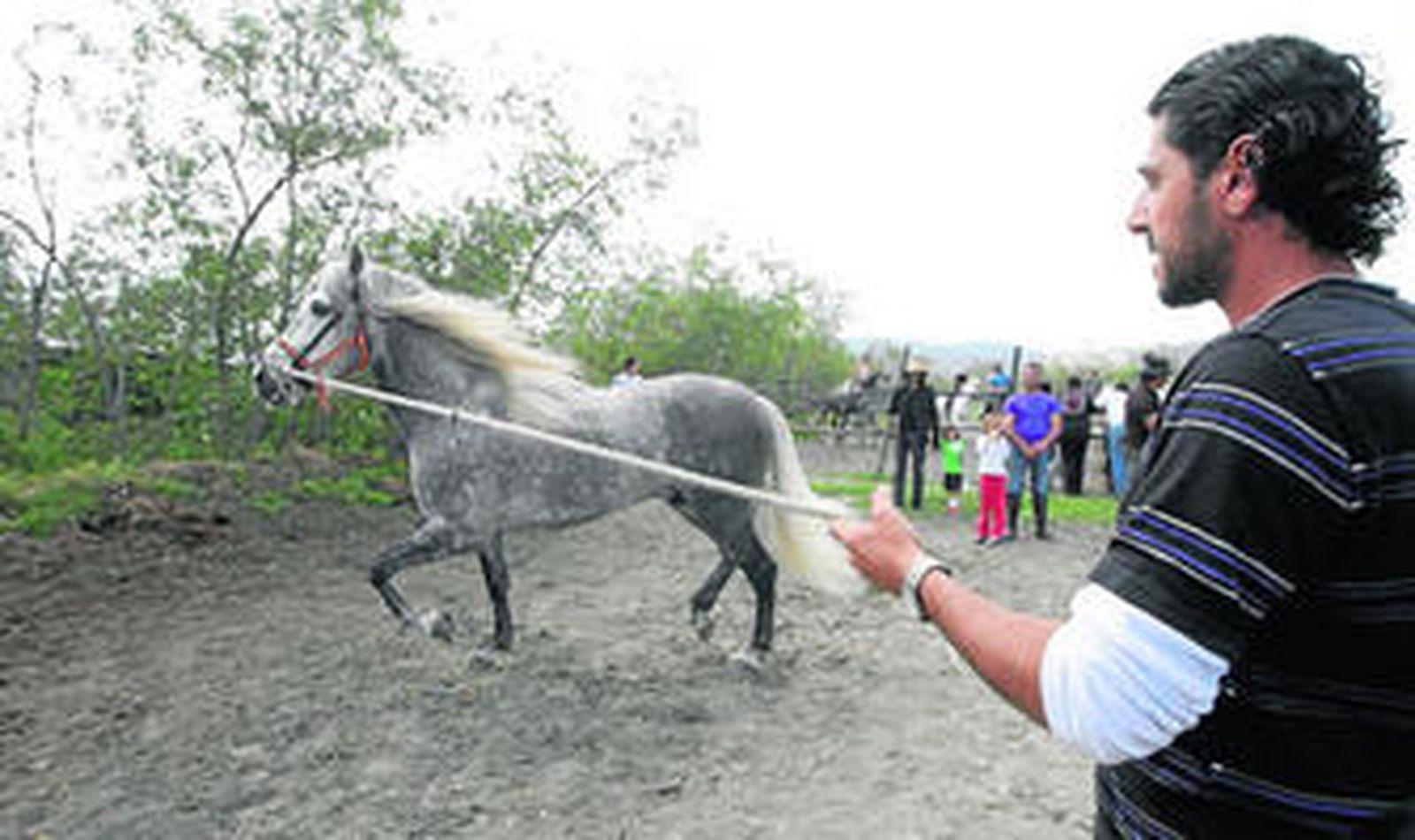 El percusionista almeriense Rilete cuenta con cuatro caballos.