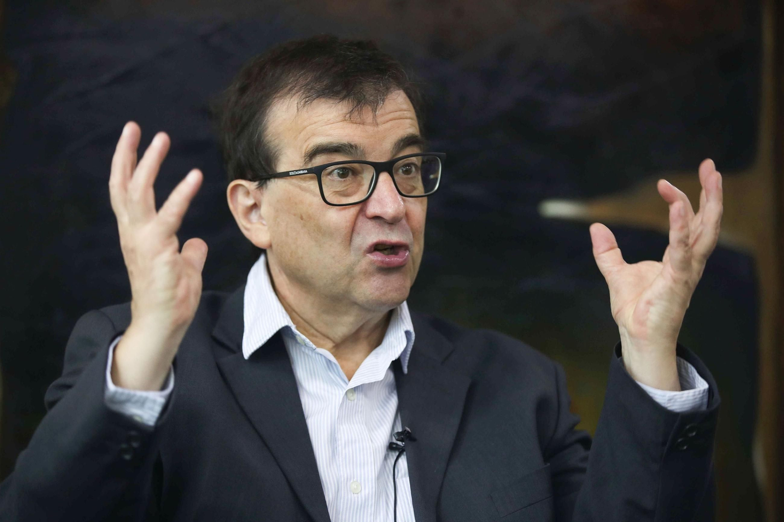 Javier Cercas en una entrevista.