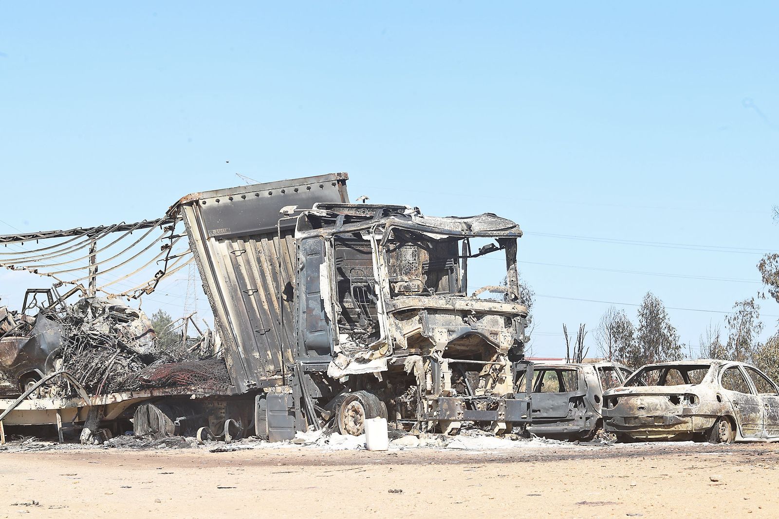 Así quedó el asentamiento de chabolas en Palos de la Frontera tras el incendio