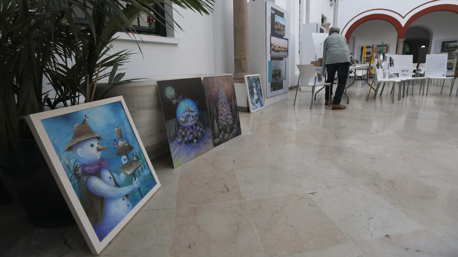 Las fotos del taller de pintura del artista Krzysztof Kosowski