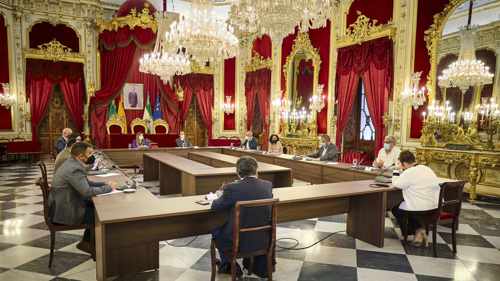 Imagen de una sesión celebrada en la Diputación de Cádiz