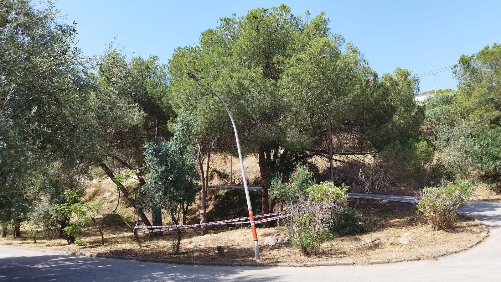Zona acordonada en el lugar de los hechos. Zona acordonada en el lugar de los hechos.
