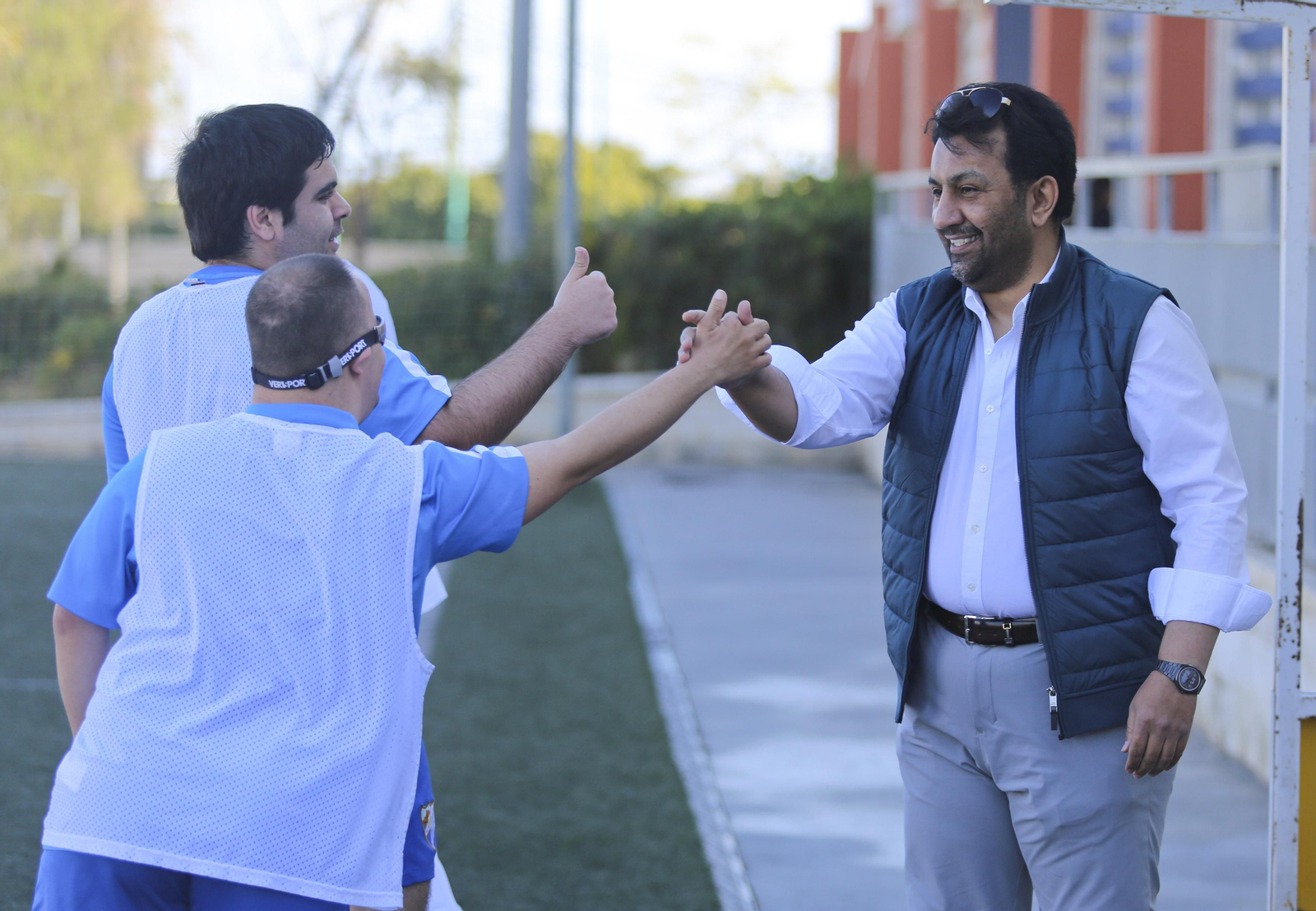 Las fotos del jeque Al-Thani con el Málaga Genuine