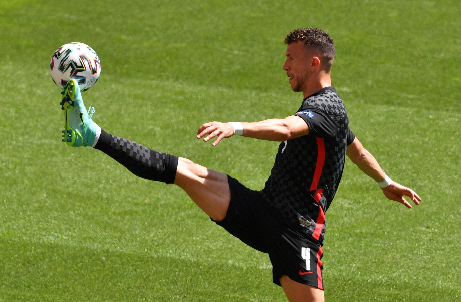 Perisic, durante un entrenamiento con Croacia en Wembley hace dos semanas.