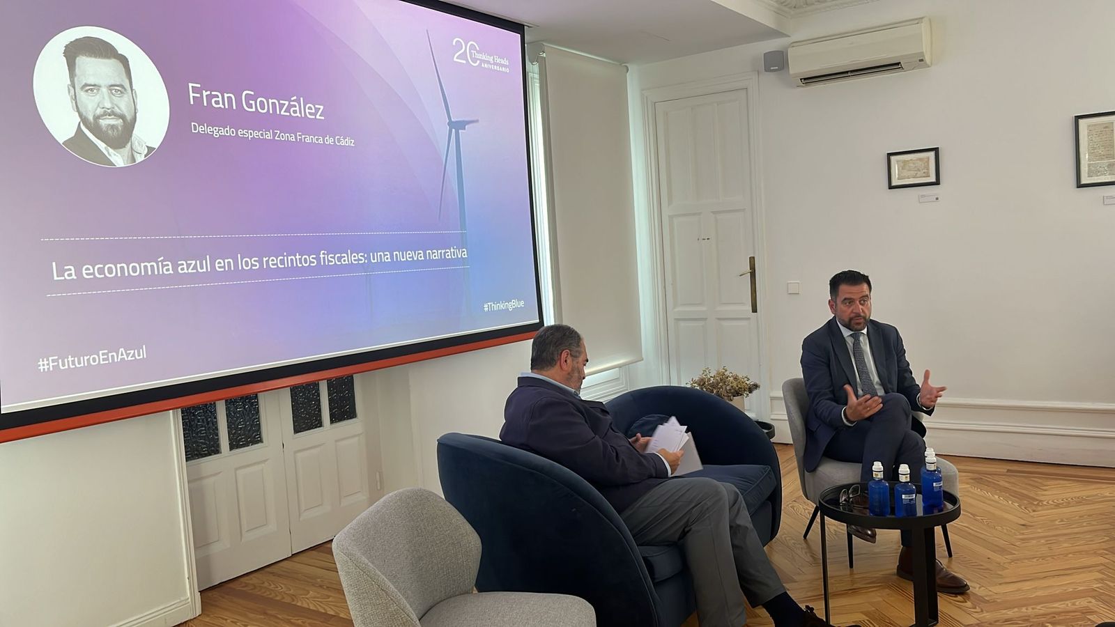 Un momento de la intervención de Fran González en representación de la Zona Franca.