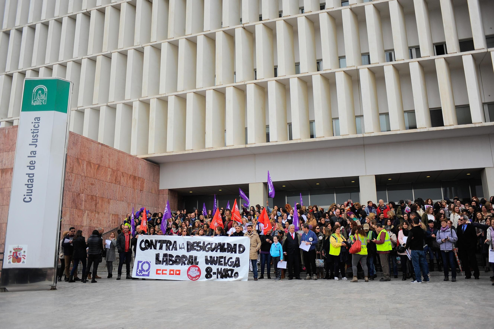Concentración en la Ciudad de la Justicia.