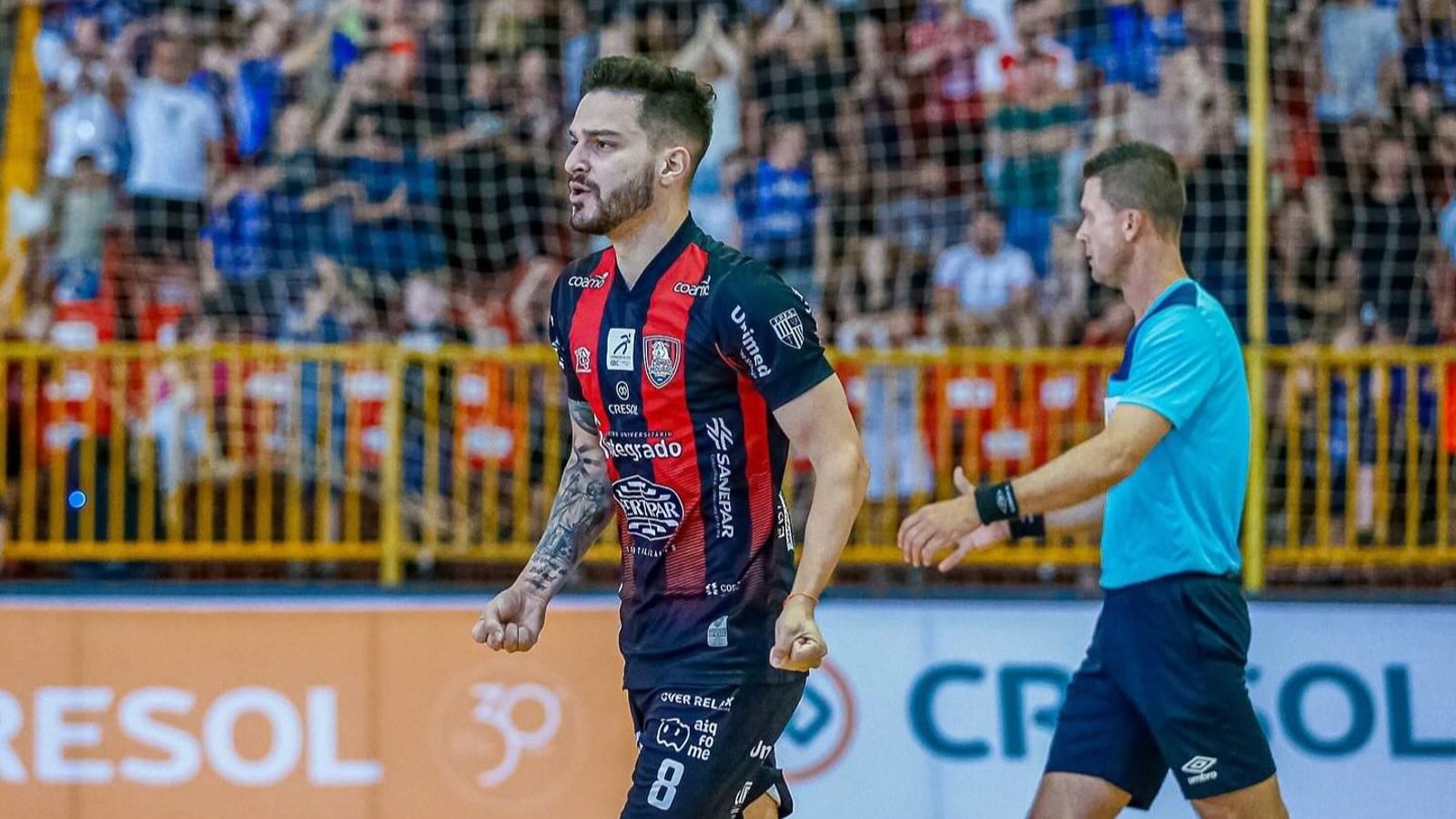 Andrei Luthke, nuevo fichaje del Córdoba Futsal, en un partido en Brasil.