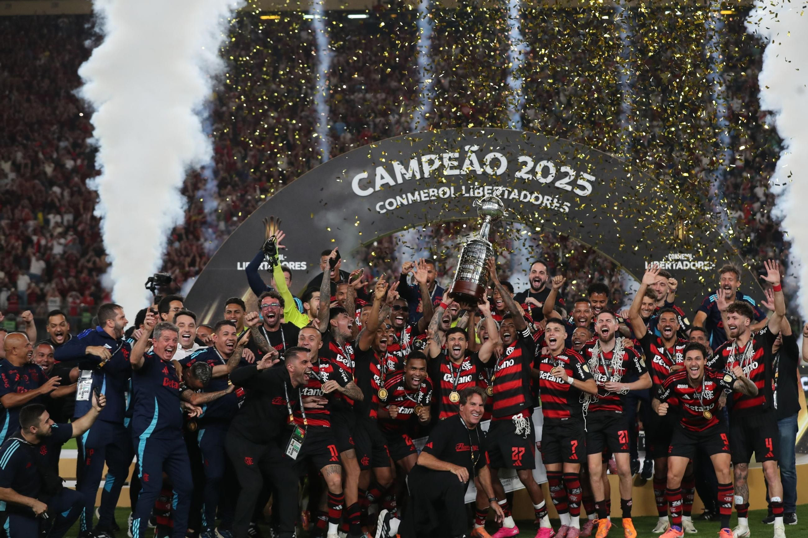 Las fotos de la final de la Copa Libertadores con triunfo de Flamengo sobre Palmeiras