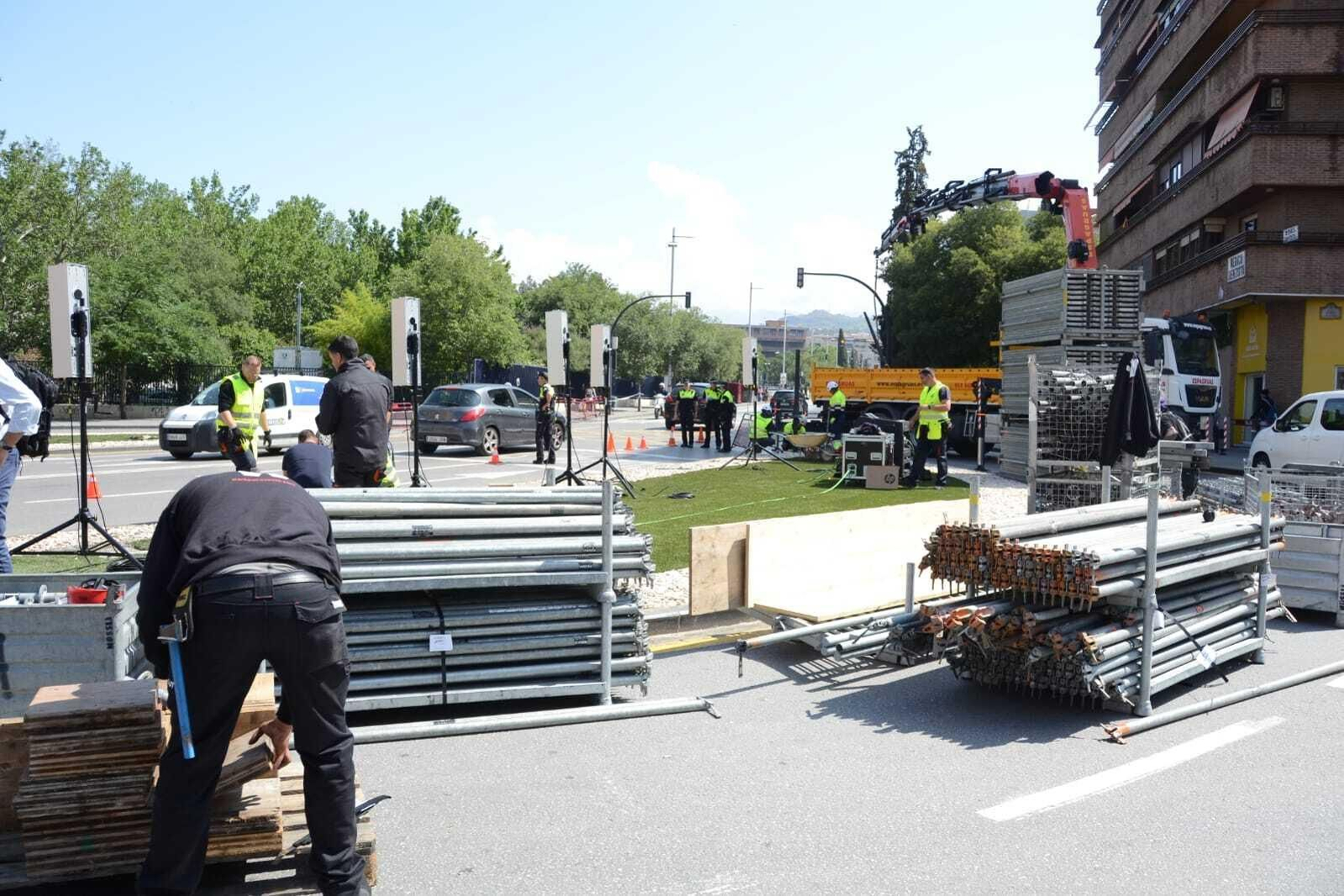 Así se prepara la zona del desfile de las Fuerzas Armadas