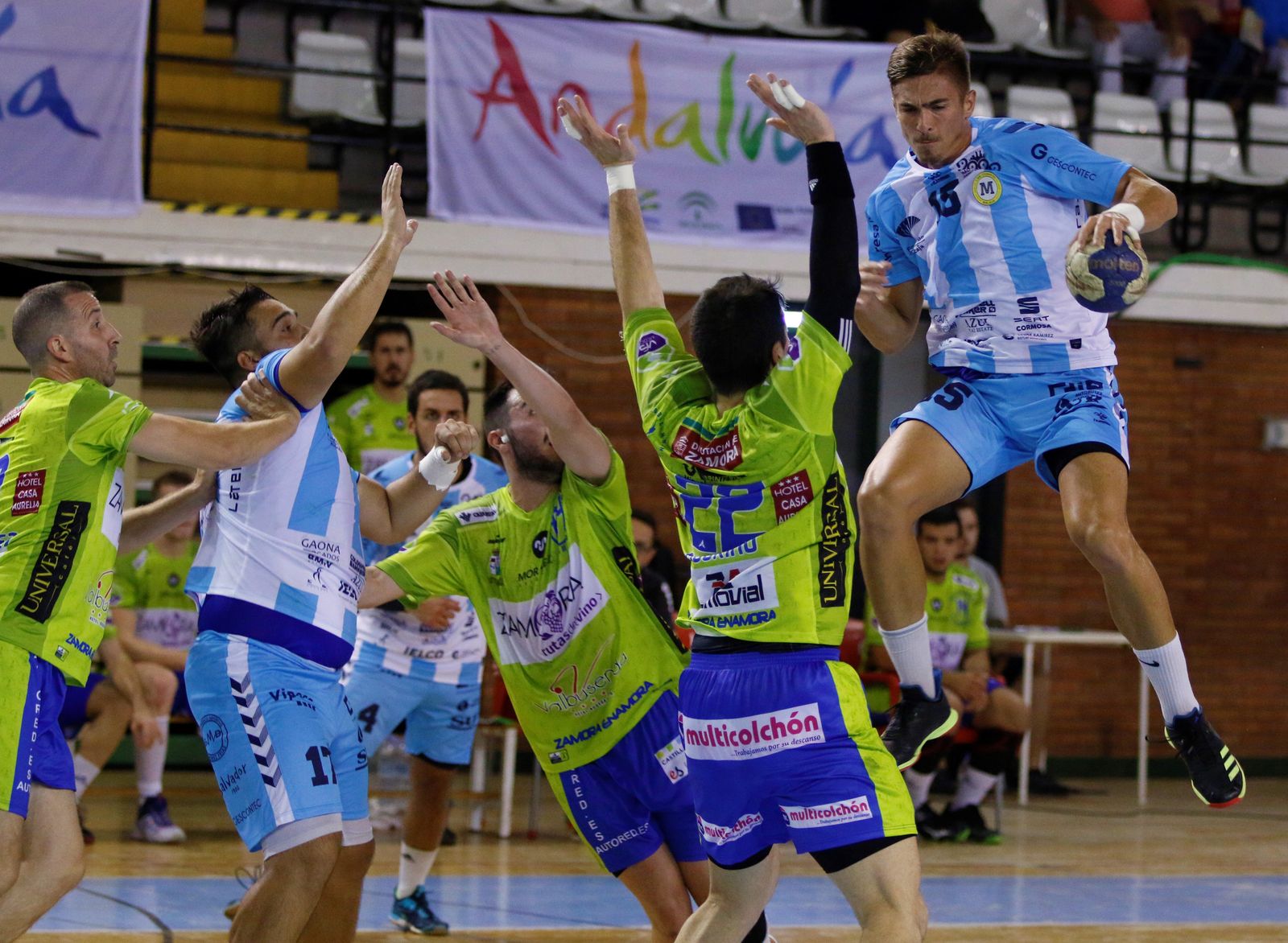 Palomeque, en un partido con el Trops Málaga.