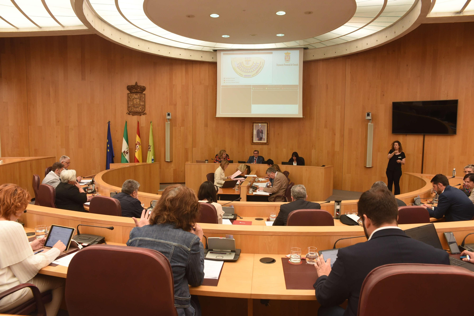 Imagen de la sesión plenaria celebrada este jueves en la Diputación de Granada