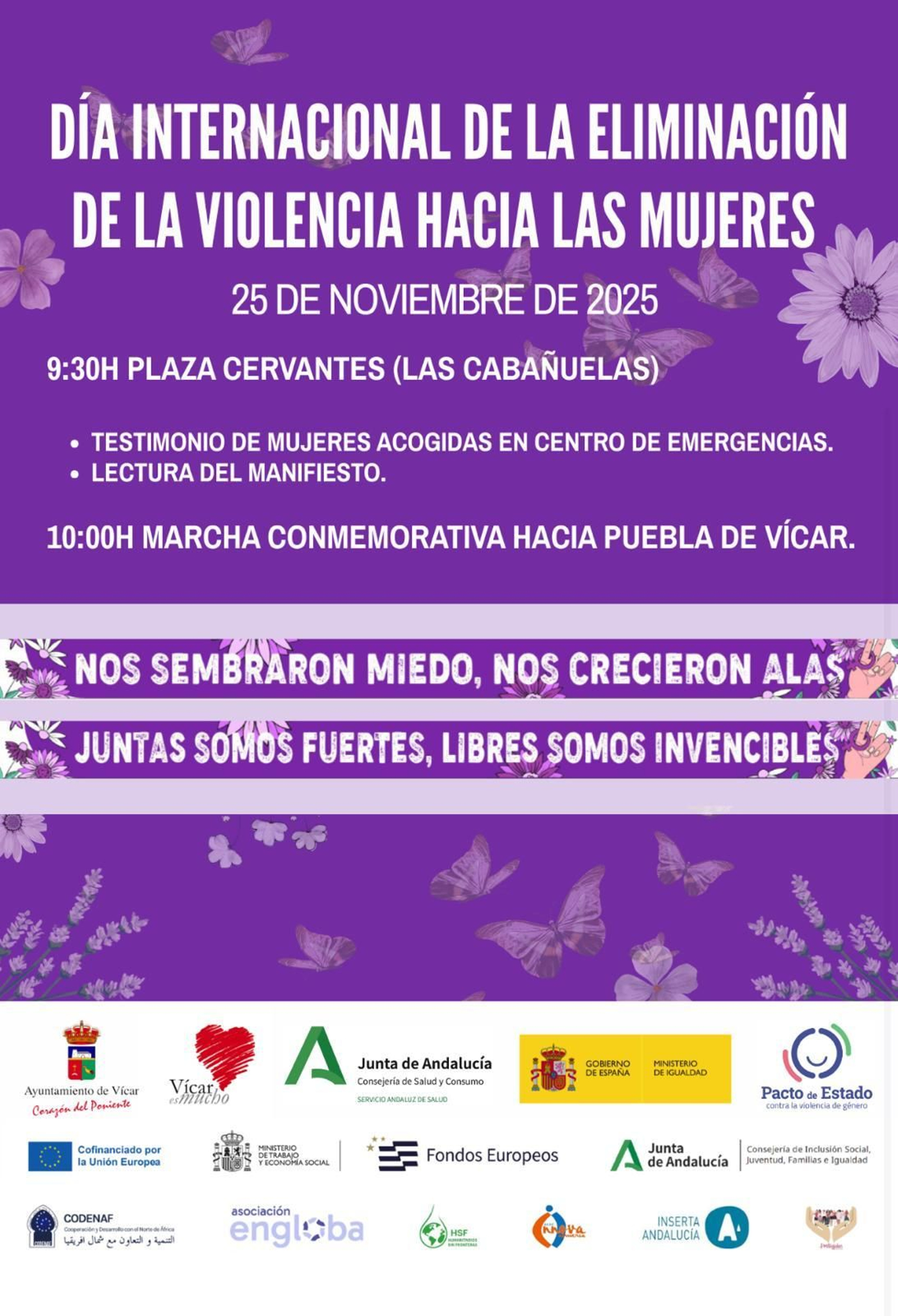Cartel de la marcha reivindicativa que tendrá lugar el 25N.