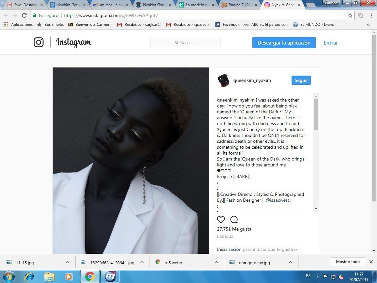 Nyakim Gatwech es una de las muchas modelos que han roto el modelo de belleza convencional.