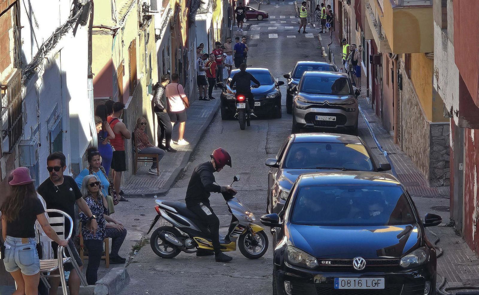 Fotos del rodaje de la serie 'Marbella' en la barriada de La Bajadilla de Algeciras