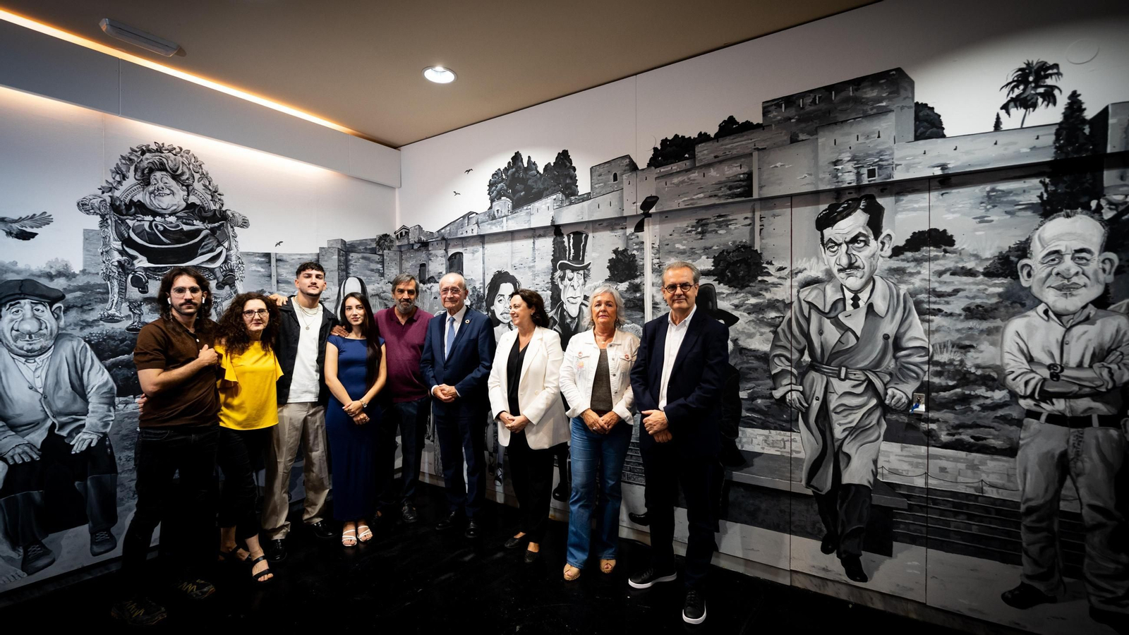 Mural de Idígoras en los cines Albéniz de Málaga