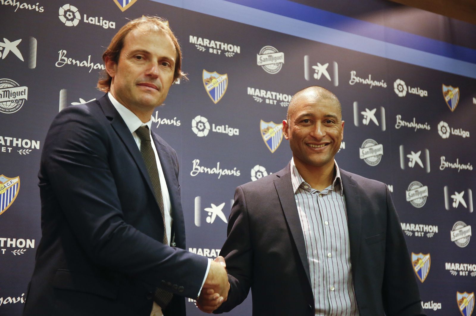 Presentación de Marcelo Romero como primer entrenador del Málaga CF