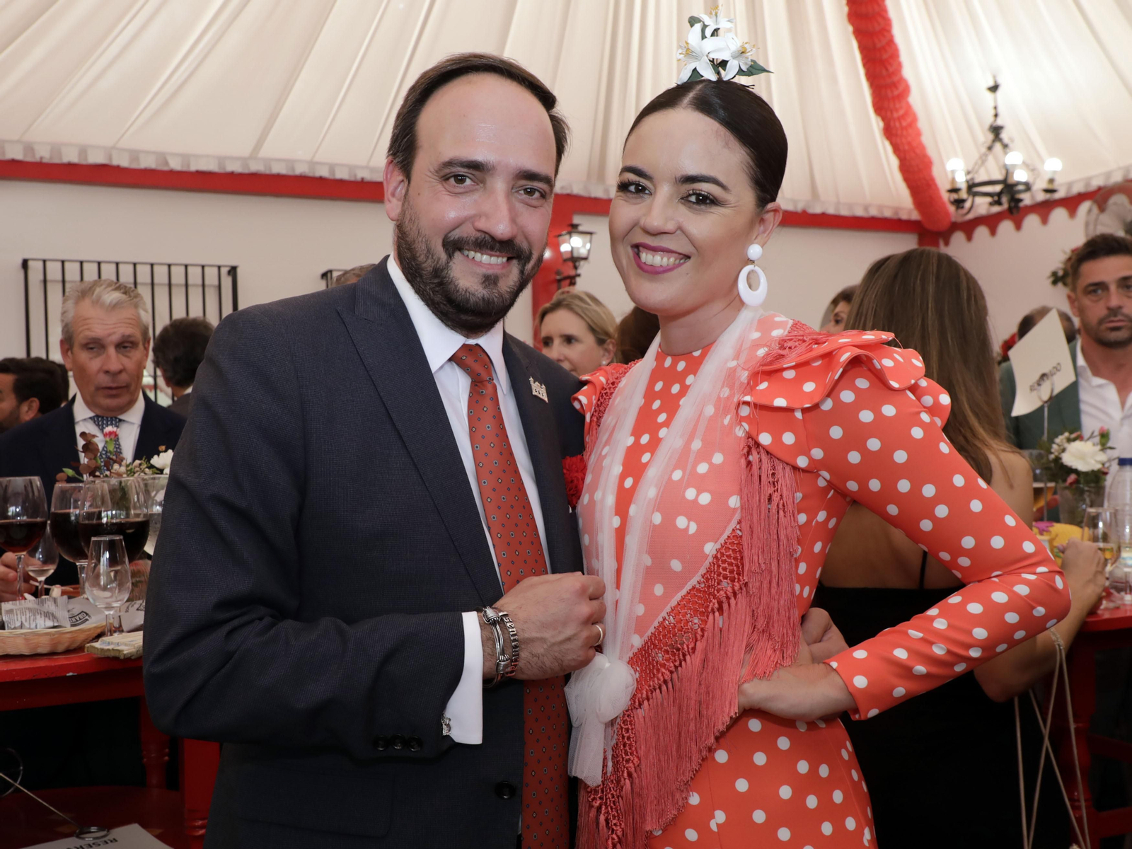 Recepción caseta de Cajasol